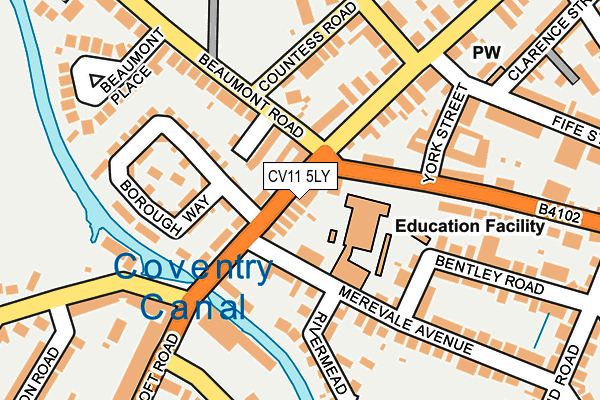 CV11 5LY map - OS OpenMap – Local (Ordnance Survey)