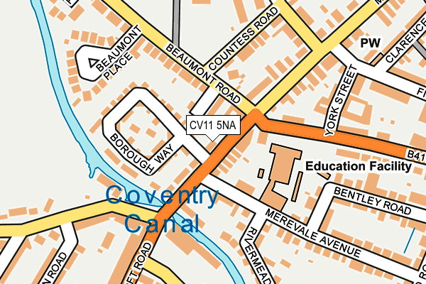 CV11 5NA map - OS OpenMap – Local (Ordnance Survey)