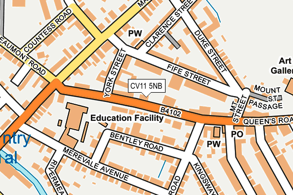 CV11 5NB map - OS OpenMap – Local (Ordnance Survey)