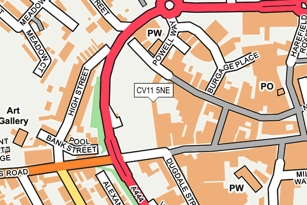 CV11 5NE map - OS OpenMap – Local (Ordnance Survey)