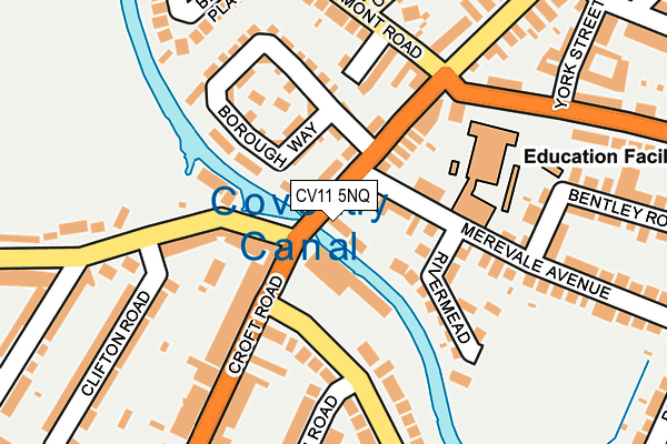 CV11 5NQ map - OS OpenMap – Local (Ordnance Survey)