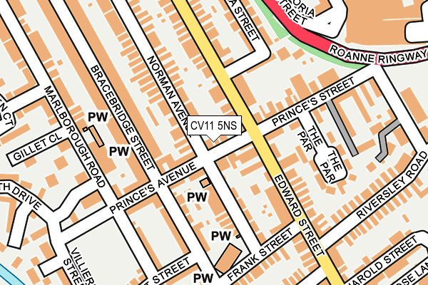 CV11 5NS map - OS OpenMap – Local (Ordnance Survey)