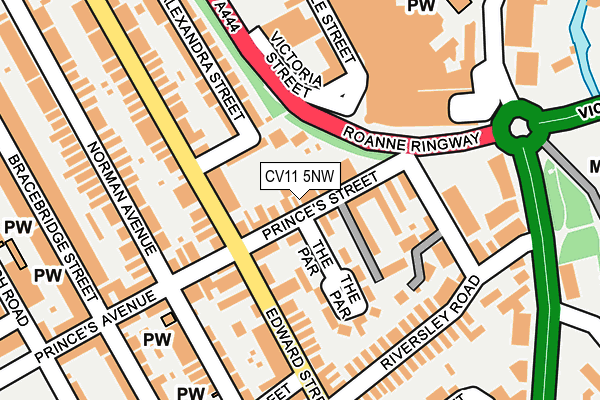 CV11 5NW map - OS OpenMap – Local (Ordnance Survey)