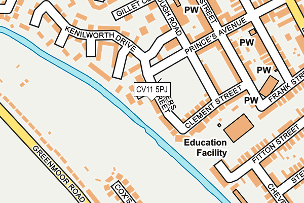 CV11 5PJ map - OS OpenMap – Local (Ordnance Survey)