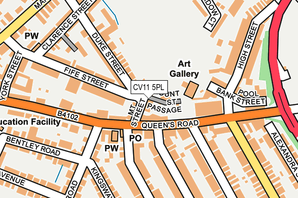 CV11 5PL map - OS OpenMap – Local (Ordnance Survey)