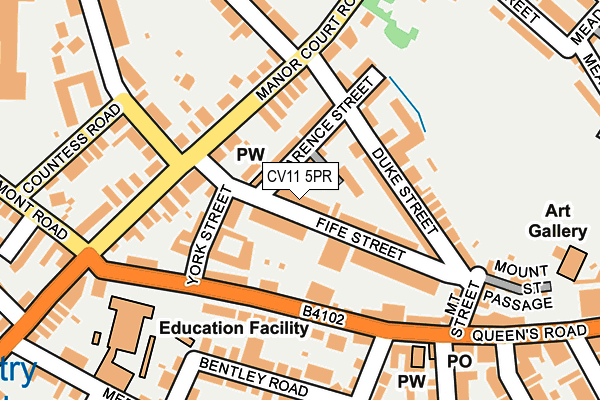 CV11 5PR map - OS OpenMap – Local (Ordnance Survey)