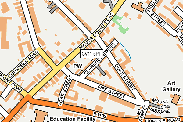 CV11 5PT map - OS OpenMap – Local (Ordnance Survey)
