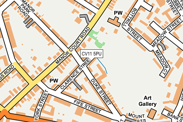 CV11 5PU map - OS OpenMap – Local (Ordnance Survey)