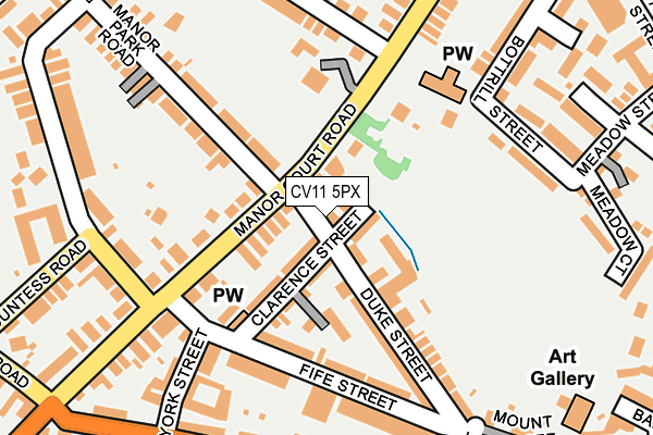 CV11 5PX map - OS OpenMap – Local (Ordnance Survey)