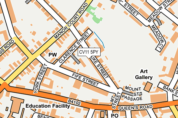 CV11 5PY map - OS OpenMap – Local (Ordnance Survey)