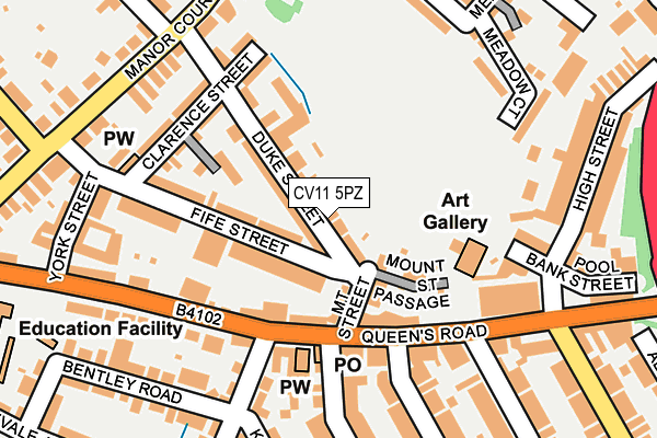 CV11 5PZ map - OS OpenMap – Local (Ordnance Survey)