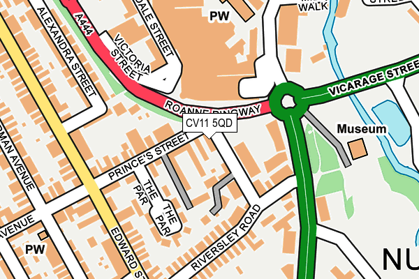 CV11 5QD map - OS OpenMap – Local (Ordnance Survey)