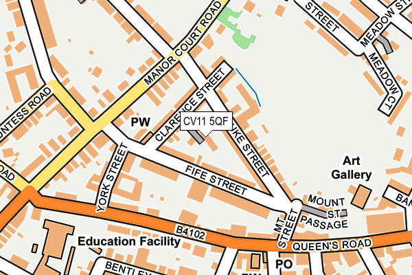 CV11 5QF map - OS OpenMap – Local (Ordnance Survey)