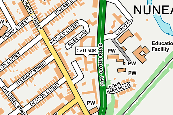 CV11 5QR map - OS OpenMap – Local (Ordnance Survey)