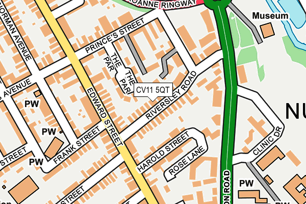 CV11 5QT map - OS OpenMap – Local (Ordnance Survey)