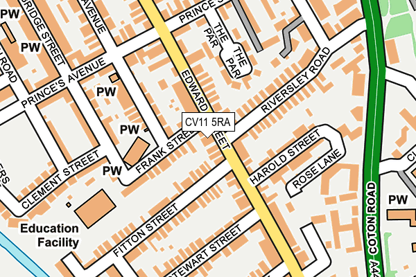 CV11 5RA map - OS OpenMap – Local (Ordnance Survey)