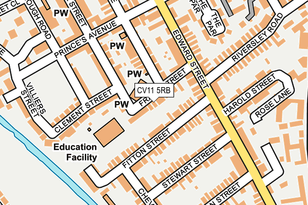 CV11 5RB map - OS OpenMap – Local (Ordnance Survey)