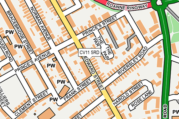 CV11 5RD map - OS OpenMap – Local (Ordnance Survey)