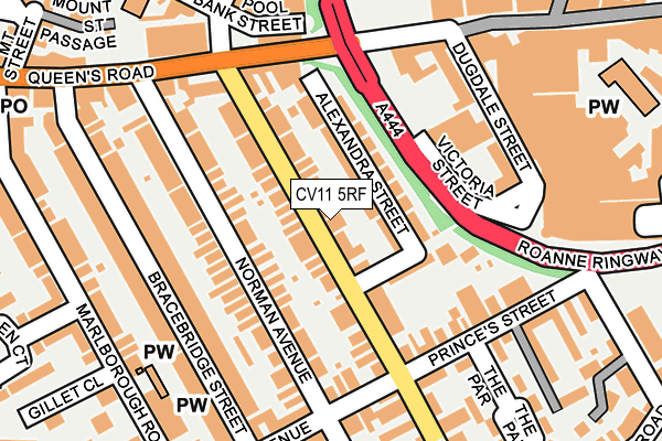 CV11 5RF map - OS OpenMap – Local (Ordnance Survey)