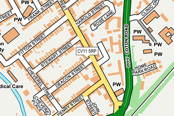 CV11 5RP map - OS OpenMap – Local (Ordnance Survey)