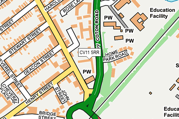 CV11 5RR map - OS OpenMap – Local (Ordnance Survey)