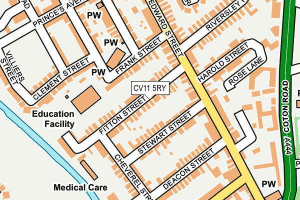 CV11 5RY map - OS OpenMap – Local (Ordnance Survey)