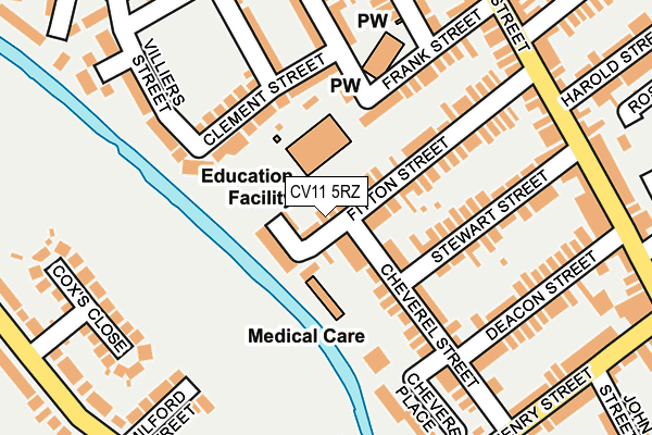 CV11 5RZ map - OS OpenMap – Local (Ordnance Survey)