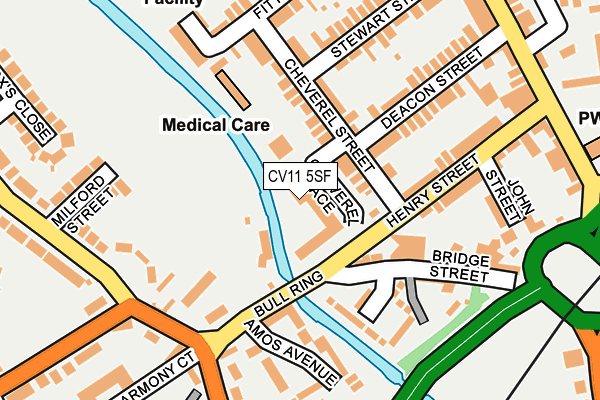 CV11 5SF map - OS OpenMap – Local (Ordnance Survey)