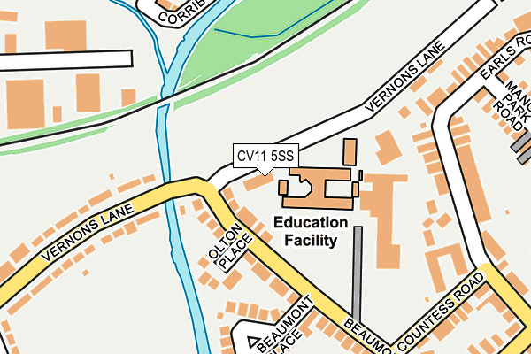 CV11 5SS map - OS OpenMap – Local (Ordnance Survey)