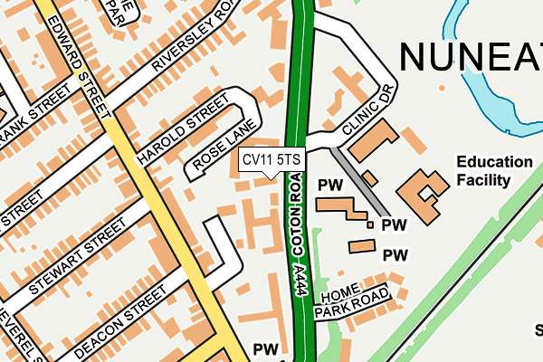 CV11 5TS map - OS OpenMap – Local (Ordnance Survey)