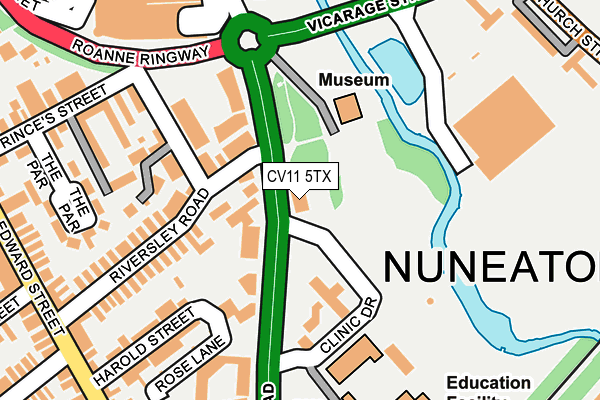 CV11 5TX map - OS OpenMap – Local (Ordnance Survey)