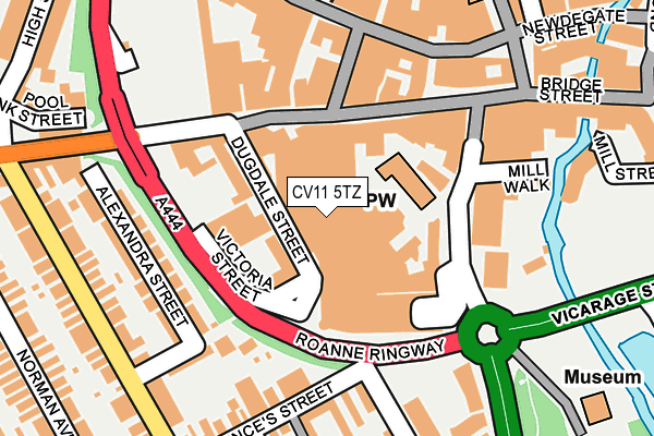 CV11 5TZ map - OS OpenMap – Local (Ordnance Survey)