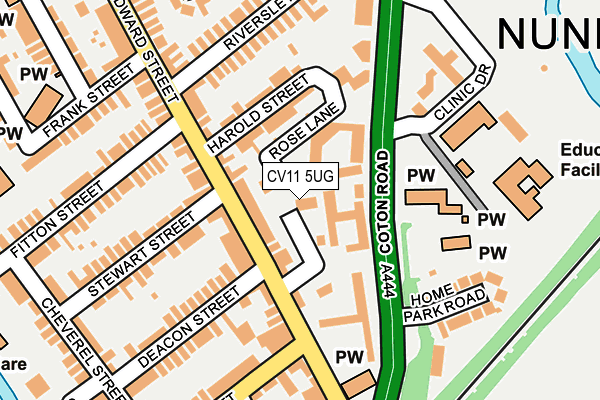 CV11 5UG map - OS OpenMap – Local (Ordnance Survey)