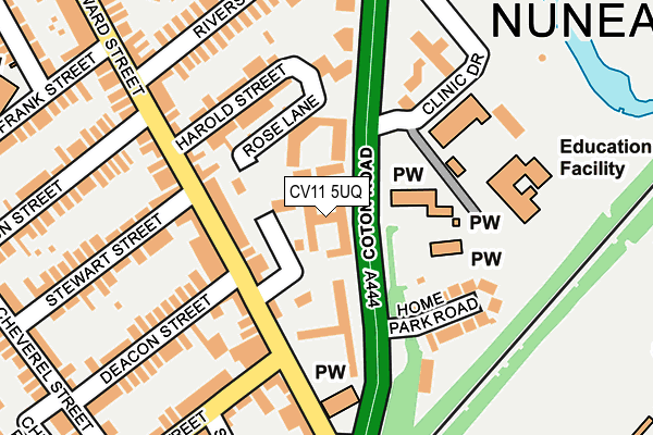 CV11 5UQ map - OS OpenMap – Local (Ordnance Survey)