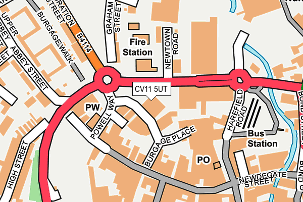 CV11 5UT map - OS OpenMap – Local (Ordnance Survey)