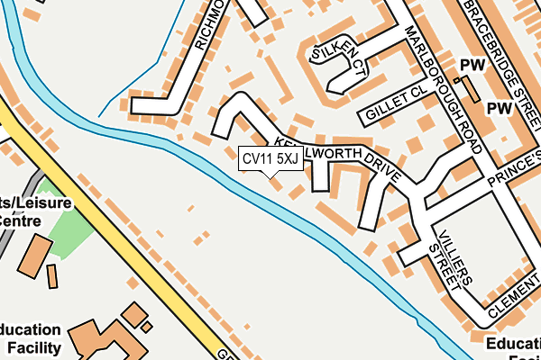 CV11 5XJ map - OS OpenMap – Local (Ordnance Survey)