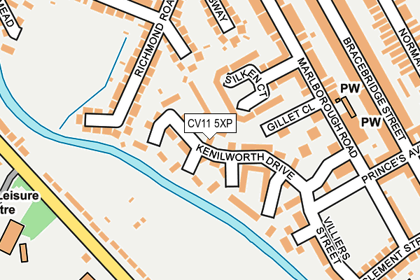 CV11 5XP map - OS OpenMap – Local (Ordnance Survey)
