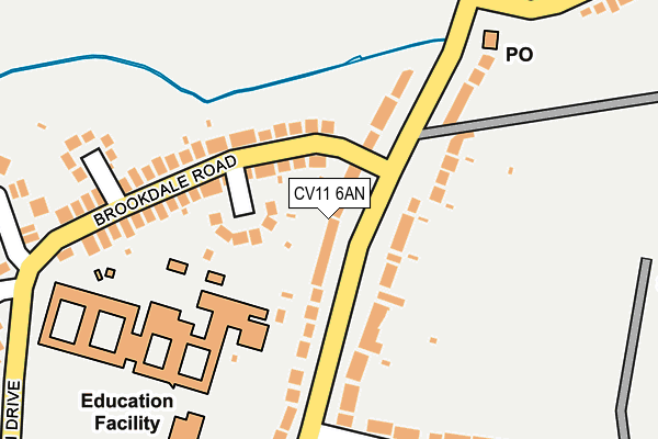 CV11 6AN map - OS OpenMap – Local (Ordnance Survey)