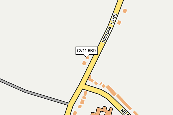 CV11 6BD map - OS OpenMap – Local (Ordnance Survey)