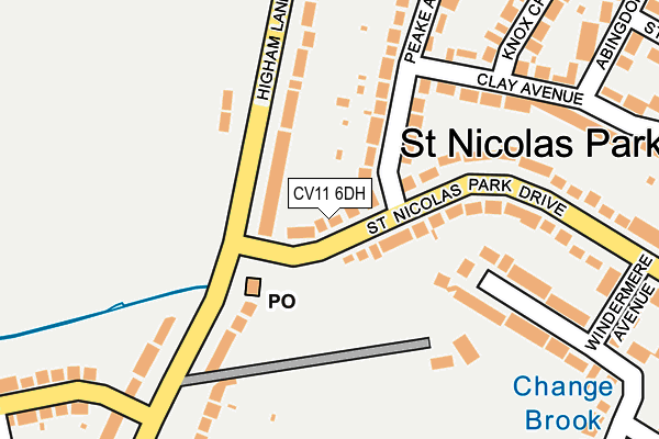 CV11 6DH map - OS OpenMap – Local (Ordnance Survey)