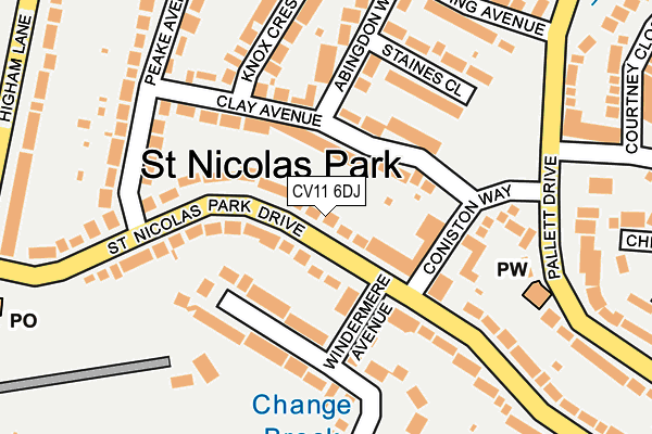 CV11 6DJ map - OS OpenMap – Local (Ordnance Survey)