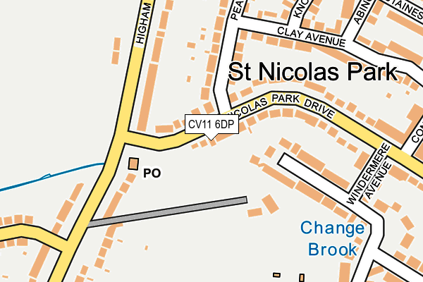 CV11 6DP map - OS OpenMap – Local (Ordnance Survey)