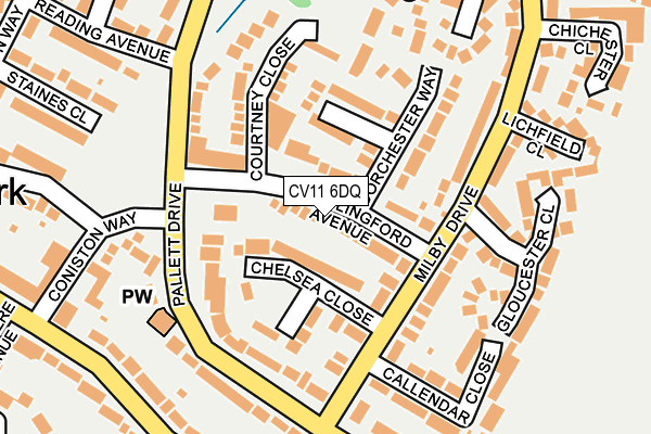 CV11 6DQ map - OS OpenMap – Local (Ordnance Survey)