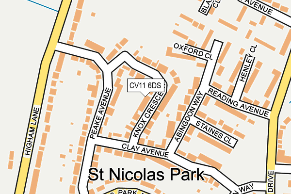 CV11 6DS map - OS OpenMap – Local (Ordnance Survey)