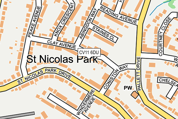 CV11 6DU map - OS OpenMap – Local (Ordnance Survey)