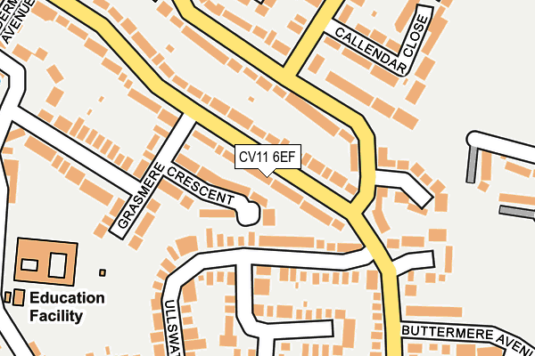 CV11 6EF map - OS OpenMap – Local (Ordnance Survey)