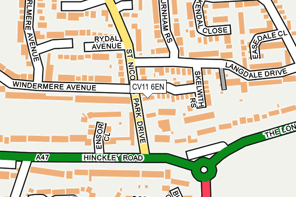 CV11 6EN map - OS OpenMap – Local (Ordnance Survey)
