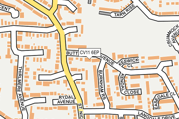 CV11 6EP map - OS OpenMap – Local (Ordnance Survey)