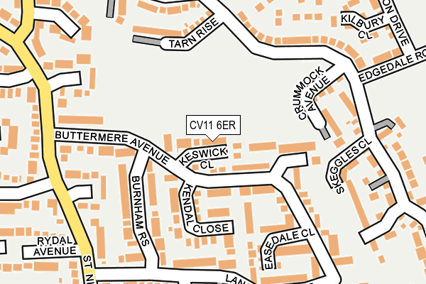 CV11 6ER map - OS OpenMap – Local (Ordnance Survey)