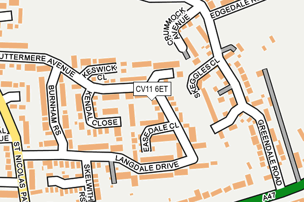 CV11 6ET map - OS OpenMap – Local (Ordnance Survey)